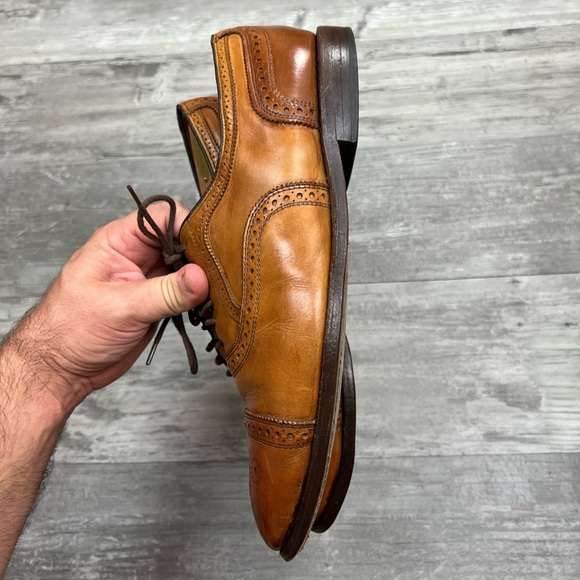 Allen Edmonds Strand Walnut Tan Balmoral Brogue Oxfords 12 D - Picture 5 of 10